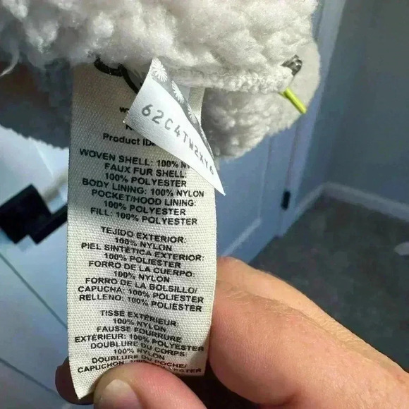 Ugg Iggy sherpa half zip pullover large green cream pockets hooded fur kangaroo - Picture 10 of 16